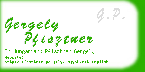 gergely pfisztner business card